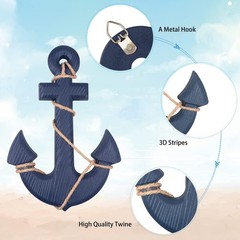 Handcrafted Nautical Ship Wheel & Anchor Decor – Perfect Beach-Themed Gift