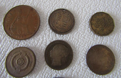 Vintage coins & Stamp bundle 1941 Three Pence Coin 1977 queen jubilee Collectors