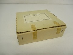 1975 FITZ AND FLOYD Butterfly Dish Trinket Bowl White Round New Open Box Vtg