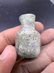 Genuine Ancient Roman Glass Bottle with Iridescent Patina Ca. 1st-2nd Century AD