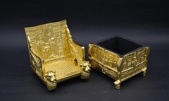 Rare Egyptian Antiquities golden throne chair throne of the king tutankhamun BC
