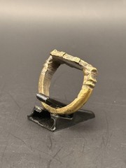 Large ancient Roman Ring bronze ring with decorated engraved bezel Antique Ring