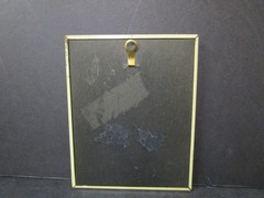 Vintage 1940s Lithograph Reverse-Painted Bubble Glass Silhouette, pair