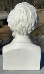 Antique Rare 19th C European Porcelain Bisque Parian Ware Bust Abraham Lincoln