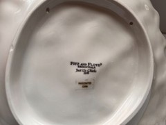 Fitz & Floyd Just Us Chicks Canape Plate Serving Platter w/ Sunflowers 8.5”, SEE