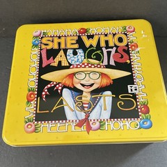 Mary Engelbreit Tin Collectible SHE WHO LAUGHS LAST JCPenney Exclusive New
