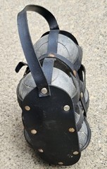 Vtg Steel Boules/Bocce Petanque Set | Black Strap Carrier | French Garden Decor