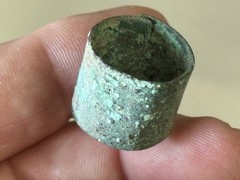 NICE AUTHENTIC PRE-COLUMBIAN INCA / MOCHE CULTURE COPPER RING FROM PERU, JEWELRY