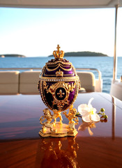 Faberge eggs Imperial Royal Handmade Fabergé egg Trinket 24k Gold 300 Swarovki