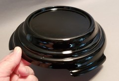 Vintage Black Amethyst ART DECO Display Stand Footed 4″ Pedestal Base
