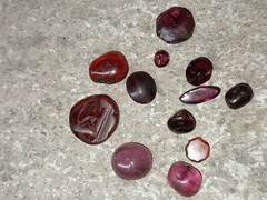 Ancient jewelry cabochon Garnet 12 pieces lot from Afghanistan.
