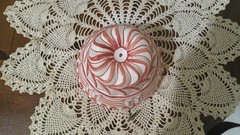 ABC MEDIUM RED ON WHITE WALL DECORATION APPROX. 5″ ACROSS
