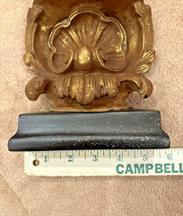 Vintage Neoclassical Italian Gold Gilt Acanthus Leaf Single Bookend 7″ x 5.5″
