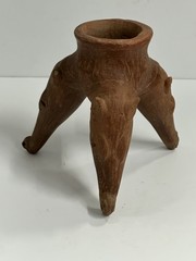 AUTHENTIC PRE-COLUMBIAN CHORRERA ANIMAL EFFIGY TRIPOD POTTERY BOWL, COSTA RICA