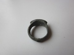 unique ancient Viking engraved relief massive bronze ring .IX – X AD.
