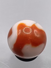 .65″ Vintage Marble-Oxblood Swirls- Alley Akro- #CE-63