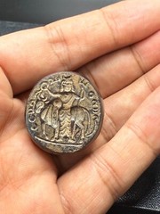 Near Eastern Intaglio Hadeed (hematite) Stone Stamp Seal Bead