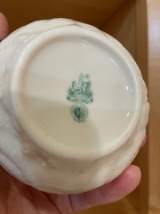 Vintage Ireland Belleek Seashell Dish Scalloped Opening Porcelain Trinket Dish