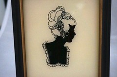 Pair 1940 Reliance Flat Glass Silhouette Southern Gentleman & Sally Lee
