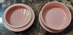 Vintage 1975 Fitz & Floyd Pink Ceramic Shell Trinket Box