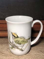 Vintage 1976 ENESCO Song Bird 10 oz. Mug Yellow Warbler Fine China Slim E7