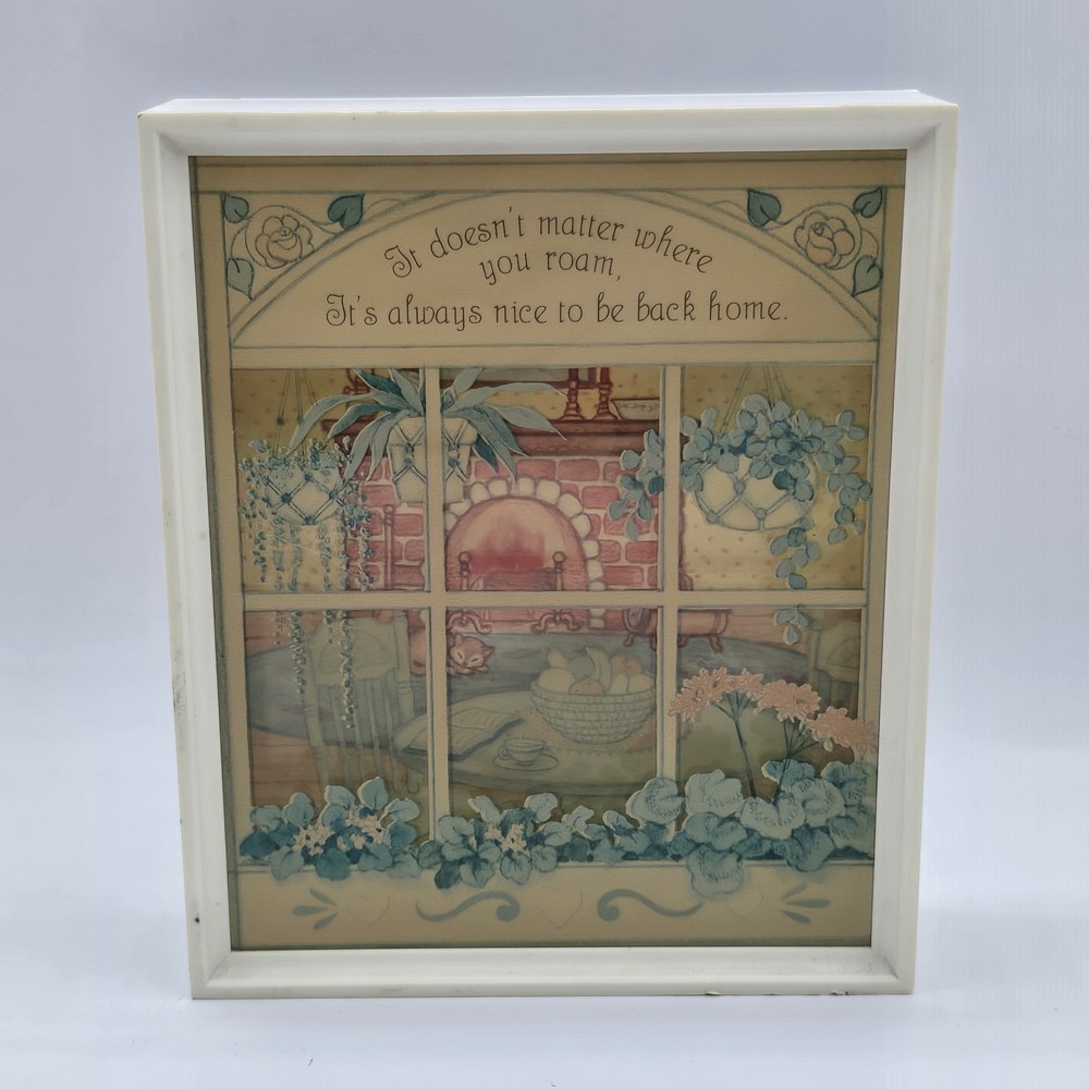 Vintage Hallmark Scene Setters 3D Shadow Box USA Retro 1980’s Cottagecore