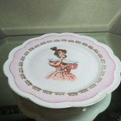 Antique Zeh Scherzer Bavarian Edwardian Lady Plate