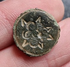 Tudor Rose Button 17th Century Post Medieval Metal Detecting Find Antique (10)