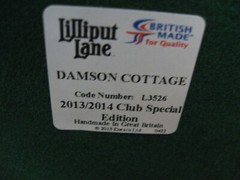 Lilliput Lane Cottages Damson Cottage Mint in original box with deed. L3526