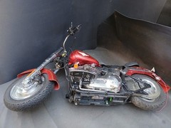 UNTESTED New Bright 9.6V R/C Red Harley Davidson Fat Boy Motorcycle AS IS PARTS