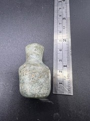 Genuine Ancient Roman Glass Bottle with Iridescent Patina Ca. 1st-2nd Century AD