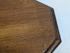 Vintage Unbranded Octagon 8 Sided Wood Display Pedestal Wooden Stand 5″ x 5″;
