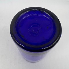 Vintage Cobalt Blue Glass Cylinder Bud Vase 6″ Tall 3″ Wide