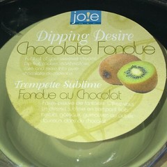 NEW JOE Dipping Desire Chocolate FONDUE Ceramic Bowl Forks Metal Burner Fun