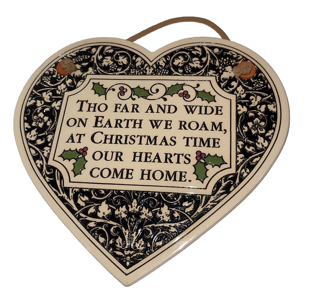 Spooner Creek Designs Ceramic Wall Art Heart Shaped Christmas Michel Macone 1993