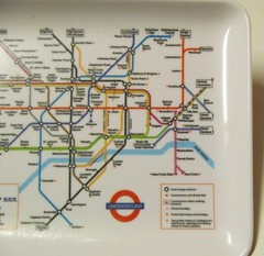 Melamaster Great Britain small melamine tray, London subways, 5 7/8” X 4 1/8”