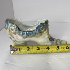 VINTAGE RS SUHL MARKED HAND PAINTED VICTORIAN EDWARDIAN PORCELAIN SHOE