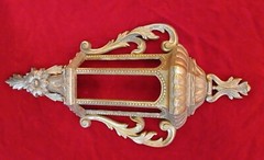 Vintage Set 2 Hollywood Regency Ornate Gold Wall Pocket Victorian Street Lantern