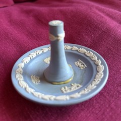 Wedgwood Blue Jasperware Ring Holder REPAIRED