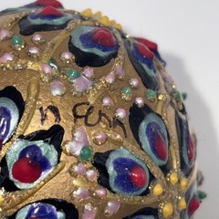 SIGNED Nannette Fenn “Eggs”traordinaire Designs Floral Faberge Inspired Egg USA