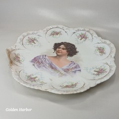 Antique Edwardian Woman Porcelain Portrait Plate Crescent China – Alliance, Ohio
