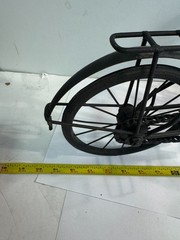 Large 19.5″ L Collectible Wooden & Wrought Iron Bicycle Model Black Vintage