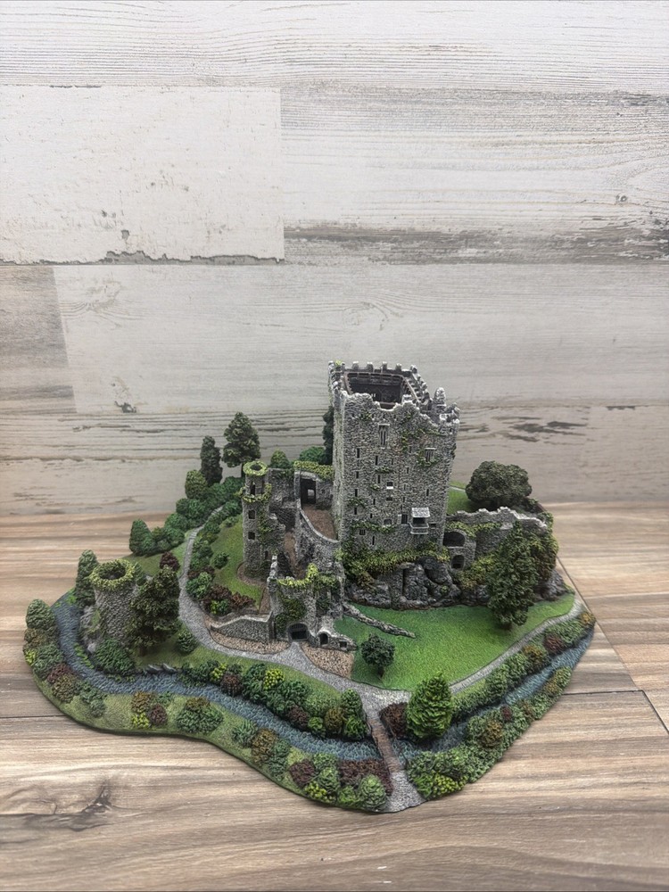 Danbury Mint Blarney Castle Ireland Miniature Cold Cast Porcelain Diorama Decor
