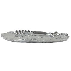 Fitz and Floyd Metal Serving Tray Harvest Pumpkins Fall Gourds Sunflowers 12″x6″