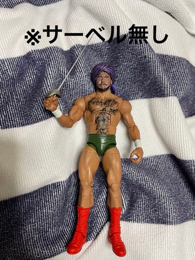 WWE Mattel Elite Tiger Jet Singh Custom Action Figure with Bandana