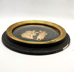 Vintage Sungott Art Studios New York Neoclassical Cameo Relief Wall Plaque Gilt