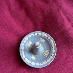 Wedgwood Blue Jasperware Ring Holder REPAIRED
