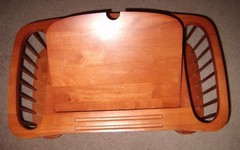 Vintage Rare Wood Computer Laptop Magazine Holder Folding Breakfast Bed Chair