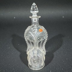 Magnor Glassverk Norway Clear Glass Decanter Vintage Container Bottle W Stopper