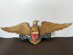 Vintage Sexton 27” Patriotic American Eagle Shield Wall Plaque Cast Aluminum